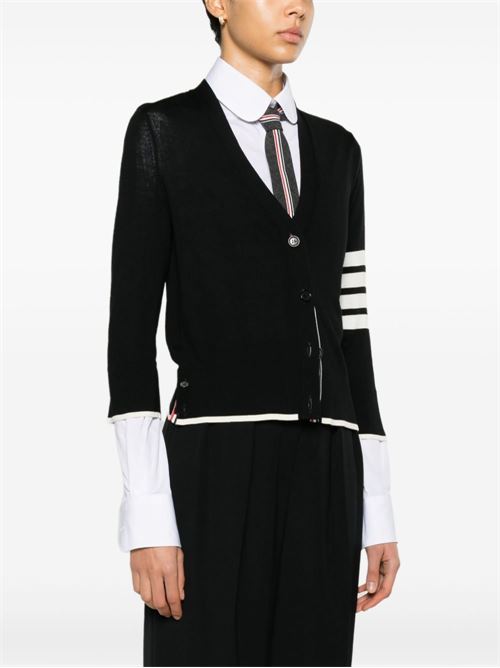 Cardigan con dettaglio a 4 righe THOM BROWNE | FKC334DY1014001